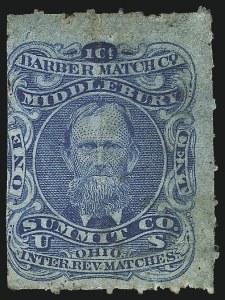 Sale 1061, Lot 4330, Private Die Match Stamps, Akron thru Wm. Gates