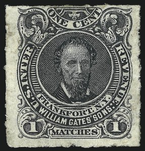 Sale 1061, Lot 4352, Private Die Match Stamps, Akron thru Wm. Gates