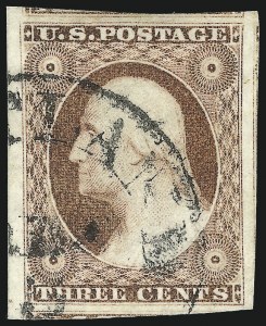 Sale 1062, Lot 105, 3c 1851-56 Issue (Scott 10-11A)