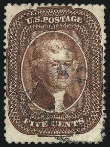 Sale 1062, Lot 140, 1c-5c 1857-60 Issue (Scott 18-30A)