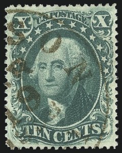 Sale 1062, Lot 150, 10c-90c 1857-60 Issue (Scott 31-39)