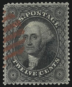 Sale Number 1062, Lot Number 154, 10c-90c 1857-60 Issue (Scott 31-39)