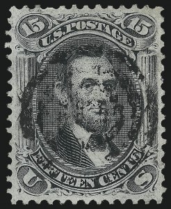 Sale 1062, Lot 285, 1867-68 Grilled Issue (Scott 79-101)