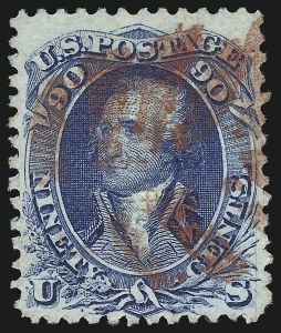 Sale 1062, Lot 288, 1867-68 Grilled Issue (Scott 79-101)