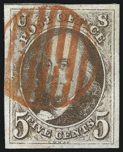 Sale 1062, Lot 29, 1847 Issue and 1875 Reproduction of 1847 Issue (Scott 1-4)