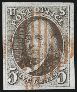 Sale 1062, Lot 31, 1847 Issue and 1875 Reproduction of 1847 Issue (Scott 1-4)