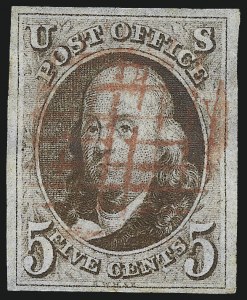 Sale 1062, Lot 38, 1847 Issue and 1875 Reproduction of 1847 Issue (Scott 1-4)