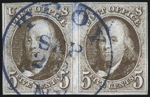 Sale 1062, Lot 43, 1847 Issue and 1875 Reproduction of 1847 Issue (Scott 1-4)