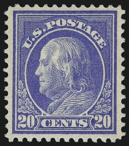 Sale 1062, Lot 604, 1913-15 Panama-Pacific, 1912-14 Washington-Franklin Issue (Scott 397-423), 20c Ultramarine (419) Sale 1062, Lot 604, 1913-15 Panama-Pacific, 1912-14 Washington-Franklin Issue (Scott 397-423)