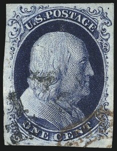 Sale 1062, Lot 68, 1c 1851-56 Issue (Scott 5-9)