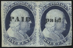 Sale 1062, Lot 76, 1c 1851-56 Issue (Scott 5-9)