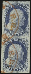 Sale 1062, Lot 79, 1c 1851-56 Issue (Scott 5-9)