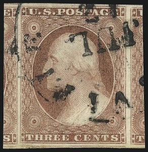 Sale 1062, Lot 92, 3c 1851-56 Issue (Scott 10-11A)