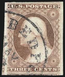 Sale 1062, Lot 94, 3c 1851-56 Issue (Scott 10-11A)