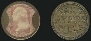 Sale 1066, Lot 307, Civil War Encased Postage