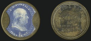 Sale 1066, Lot 314, Civil War Encased Postage