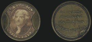 Sale 1066, Lot 318, Civil War Encased Postage