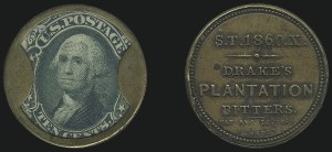 Sale 1066, Lot 326, Civil War Encased Postage