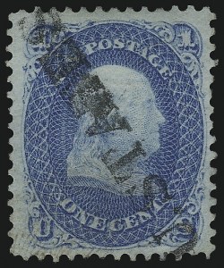 Sale 1067, Lot 1073, 1867-68 Grilled Issue and 1875 Re-Issue of 1861 Issue (Scott 84-111)