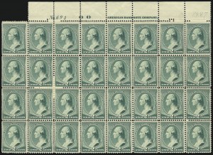 Sale 1067, Lot 1190, 1873-88 Bank Note Issues incl. Special Printings (Scott 156-218)