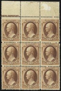 Sale 1067, Lot 1194, 1873-88 Bank Note Issues incl. Special Printings (Scott 156-218)