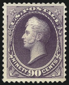 Sale 1067, Lot 1196, 1873-88 Bank Note Issues incl. Special Printings (Scott 156-218), 90c Purple (218) Sale 1067, Lot 1196, 1873-88 Bank Note Issues incl. Special Printings (Scott 156-218)