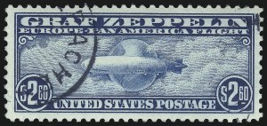 Sale 1067, Lot 1661, Air Post (Scott C1-C18), $2.60 Graf Zeppelin (C15) Sale 1067, Lot 1661, Air Post (Scott C1-C18)