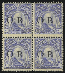 Sale 1067, Lot 1999, U.S. Possessions: Philippines, Offical Ovpts. thru Group Lots