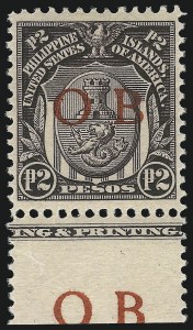 Sale 1067, Lot 2001, U.S. Possessions: Philippines, Offical Ovpts. thru Group Lots