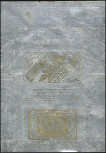 Sale 1067, Lot 416, Revenues: Tax-Paid Tobacco Issues on Tin-Foil