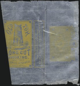 Sale 1067, Lot 429, Revenues: Tax-Paid Tobacco Issues on Tin-Foil