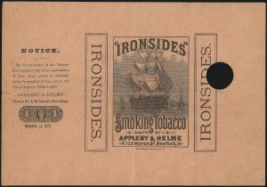 Sale 1067, Lot 489, Revenues: Tax-Paid Tobacco Issues on Paper