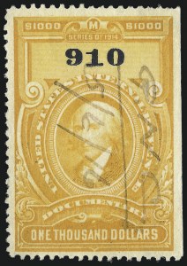 Sale 1067, Lot 580, Revenues: Documentary Issues