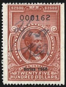 Sale 1067, Lot 595, Revenues: Documentary Issues