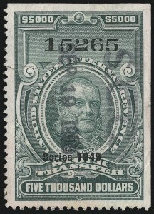 Sale 1067, Lot 624, Revenues: Proprietary thru Stock Transfer