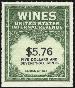 Sale 1067, Lot 639, Revenues: Wine thru Beer