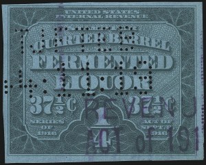 Sale 1067, Lot 662, Revenues: Wine thru Beer