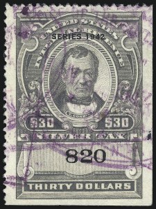 Sale 1067, Lot 682, Revenues: Playing Cards, Silver Tax, Narcotics