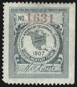 Sale 1067, Lot 767, Revenues: Hunting Permits thru Telegraph