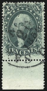 Sale 1067, Lot 957, 10c-90c 1857-60 Issue (Scott 31-39)