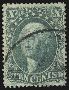 Sale 1067, Lot 965, 10c-90c 1857-60 Issue (Scott 31-39)