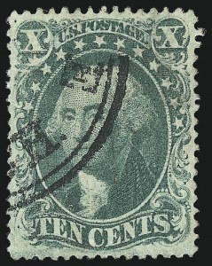 Sale 1067, Lot 966, 10c-90c 1857-60 Issue (Scott 31-39)