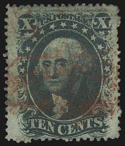 Sale 1067, Lot 974, 10c-90c 1857-60 Issue (Scott 31-39)