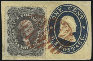 Sale 1067, Lot 989, 10c-90c 1857-60 Issue (Scott 31-39)