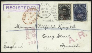 Sale 1068, Lot 1002, Hawaii: 1893 Provisional Ovpts.