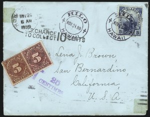 Sale 1068, Lot 1025, Hawaii: 1894-98 Final Issue thru Back-of-Book
