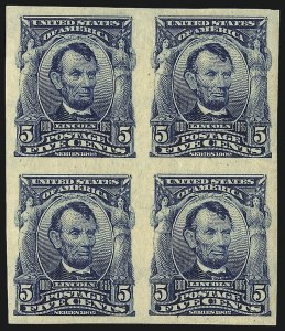 Sale 1068, Lot 236, 1902-08, Louisiana Purchase Issues, 5c Blue, Imperforate (315) Sale 1068, Lot 236, 1902-08, Louisiana Purchase Issues