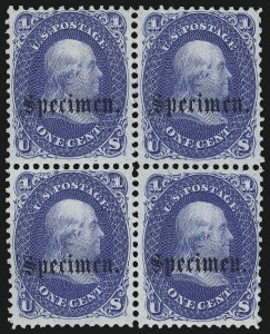 Sale 1068, Lot 69, Specialized 1c 1861-66 Issue