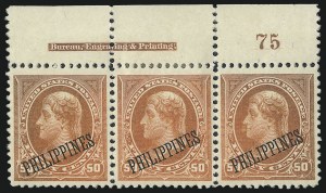 Sale 1068, Lot 725, U.S. Possessions: Philippines, thru 1926