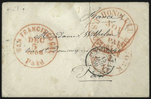 Sale 1068, Lot 874, Hawaii: Stampless thru 1868 Kamehameha III Issues